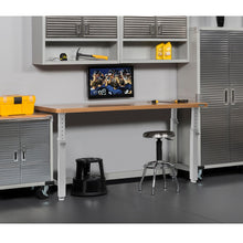 Load image into Gallery viewer, 72&quot; Adjustable Height Heavy-Duty Wood Top Workbench