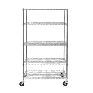 5-Tier Wire Shelving, 48″ W x 24″ D x 72″ H