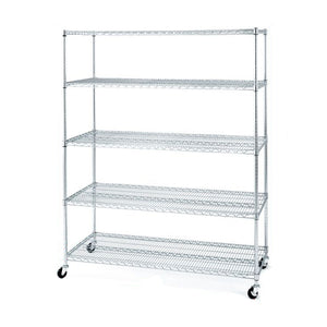 5-Tier Steel Wire Shelving, 60″ W x 24″ D x 72″ H