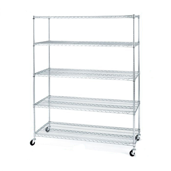 5-Tier Steel Wire Shelving, 60″ W x 24″ D x 72″ H