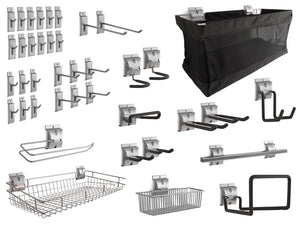 40-Piece Steel Slatwall Accessory Kit