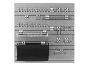 40-Piece Steel Slatwall Accessory Kit