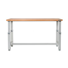 Load image into Gallery viewer, 72&quot; Adjustable Height Heavy-Duty Wood Top Workbench