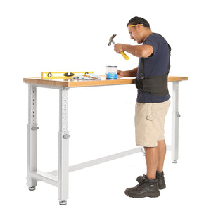 72" Adjustable Height Heavy-Duty Wood Top Workbench