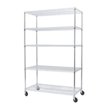 Load image into Gallery viewer, 5-Tier Wire Shelving, 48″ W x 24″ D x 72″ H