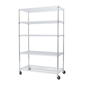 5-Tier Wire Shelving, 48″ W x 24″ D x 72″ H